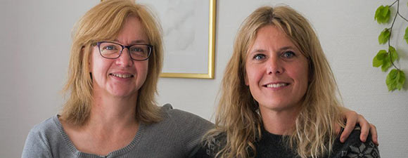 Hanne Berg og Trine Top SF. Foto: SF.
