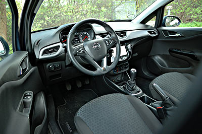 Føretrpladsen i Opel Corsa.Foto: JohnStæhr