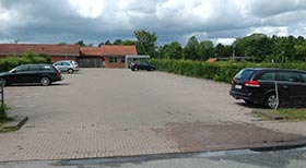 parkeringsplads ved Nivå Center.