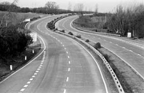 Helsingørmotorvejen - ikke en eneste bil om søndagen.