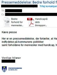 pressemeddelelese mail system